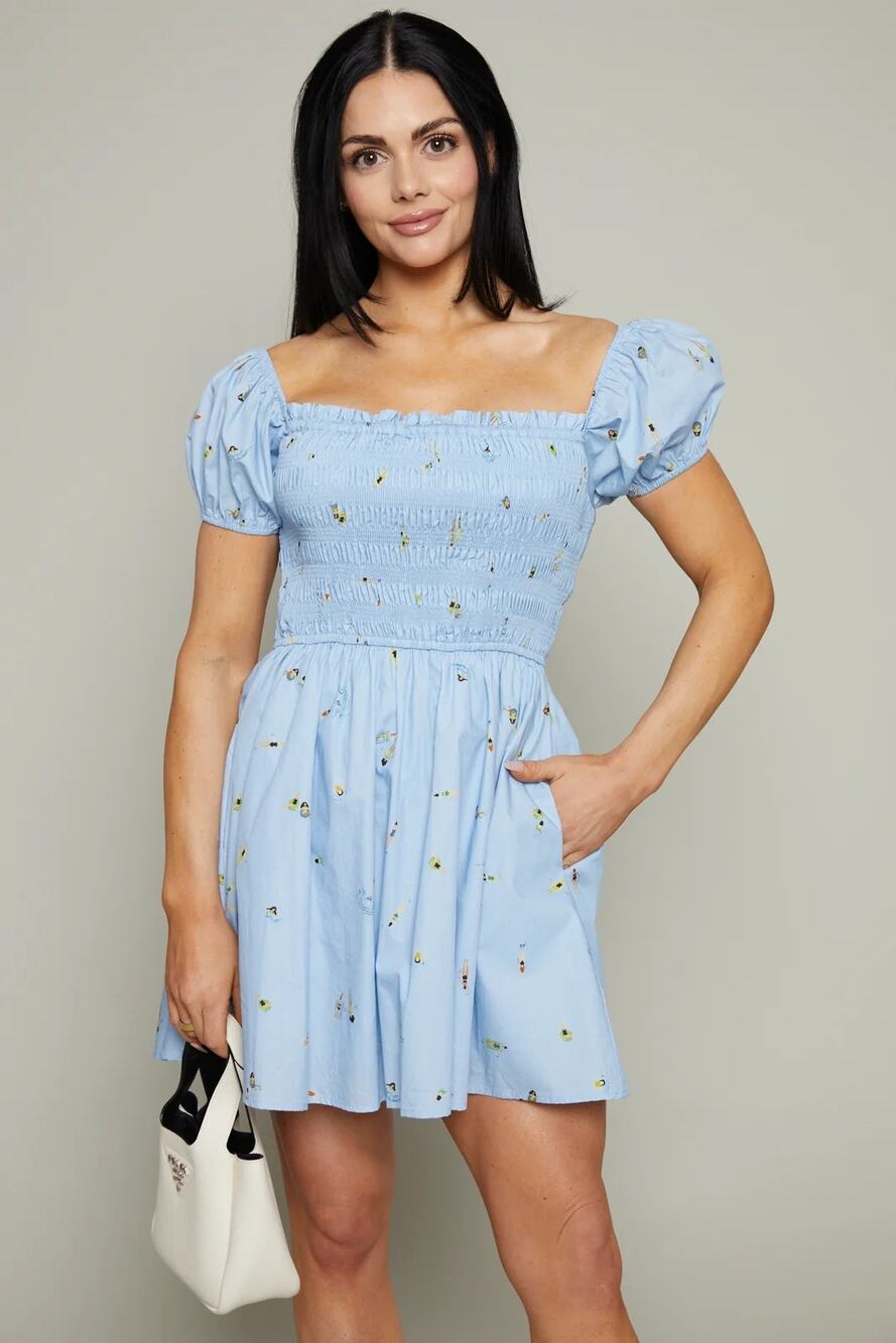 En Saison Zoey Off the Shoulder Mini Dress